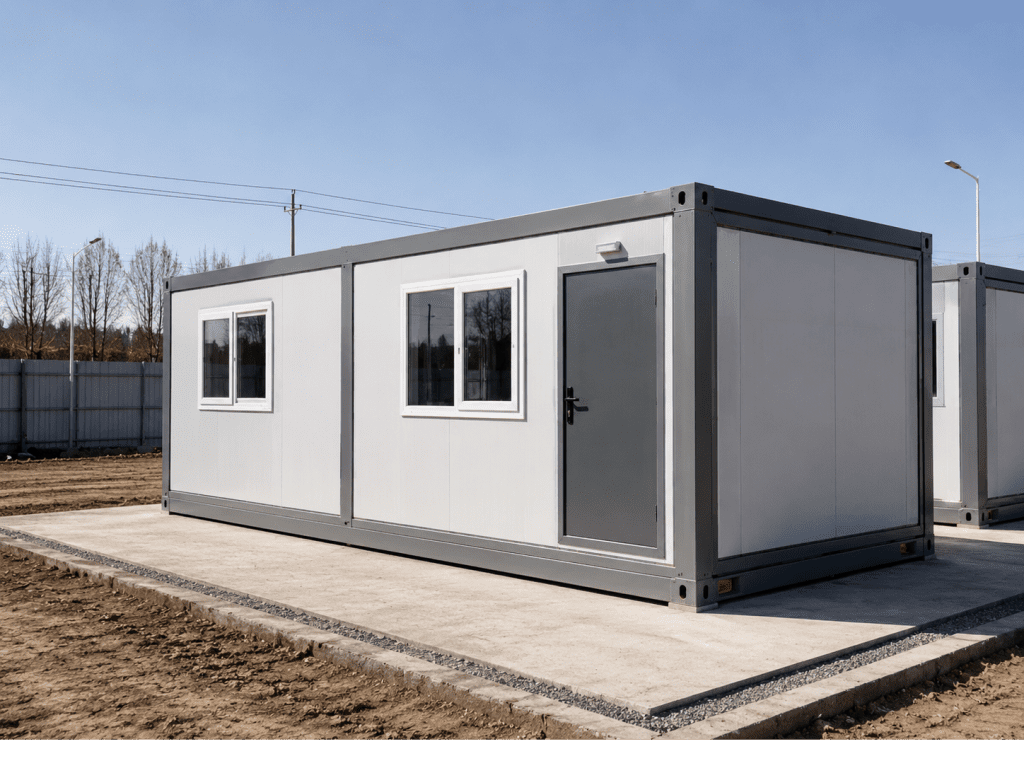 Collapsible container homes require stable, level, and well-drained foundations before installation.