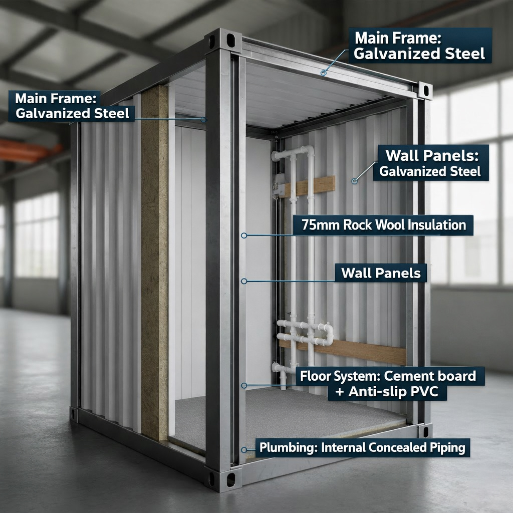 Modular Container Toilet