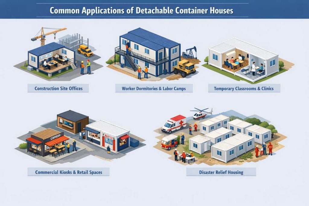 Common Applications of Detachable Container Houses