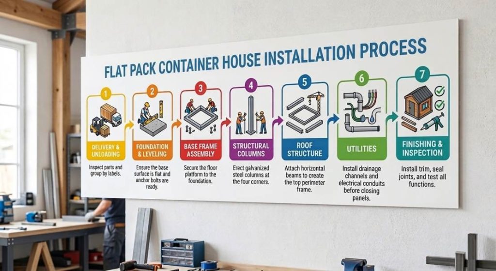 Step-by-Step Installation Guide of flat-pack houses