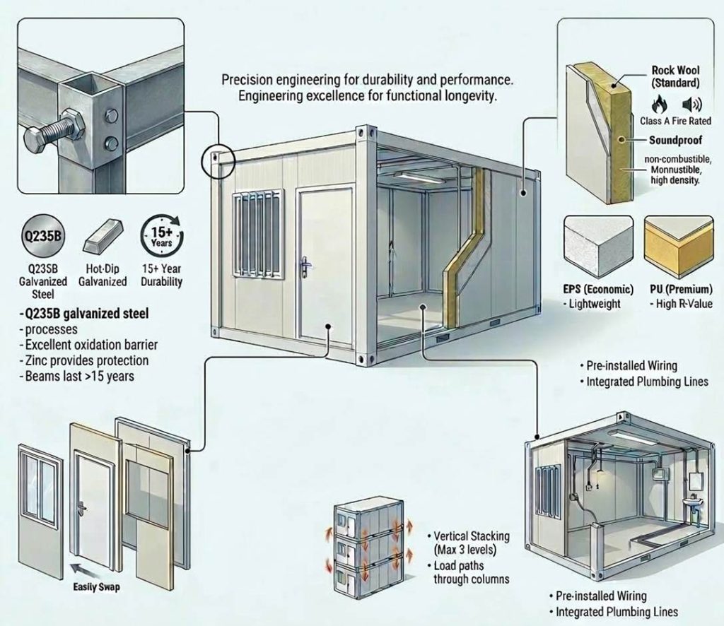 Materials of Detachable Container House