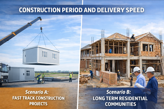 CONSTRUCTION PERIOD AND DELIVERY SPEED
