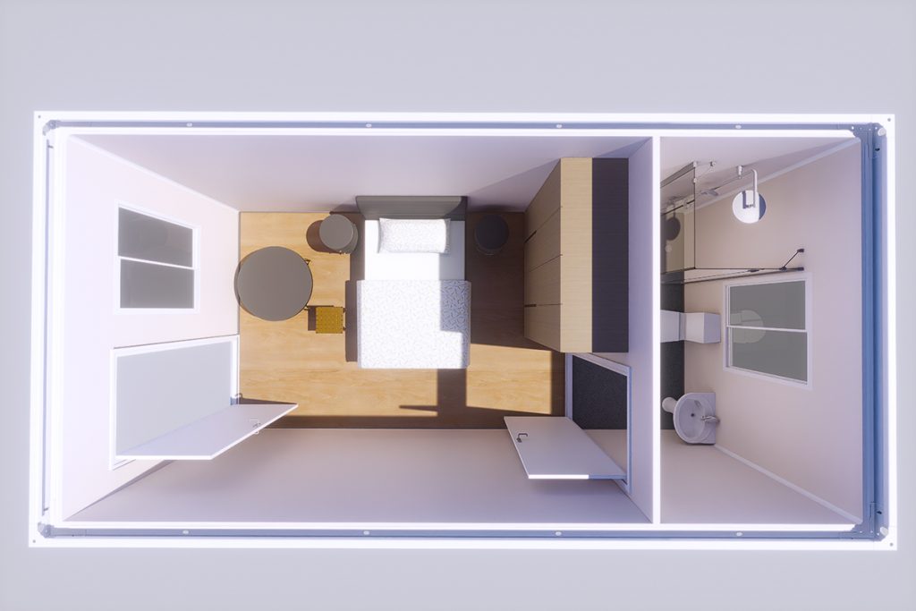 1 bedroom flat pack homes