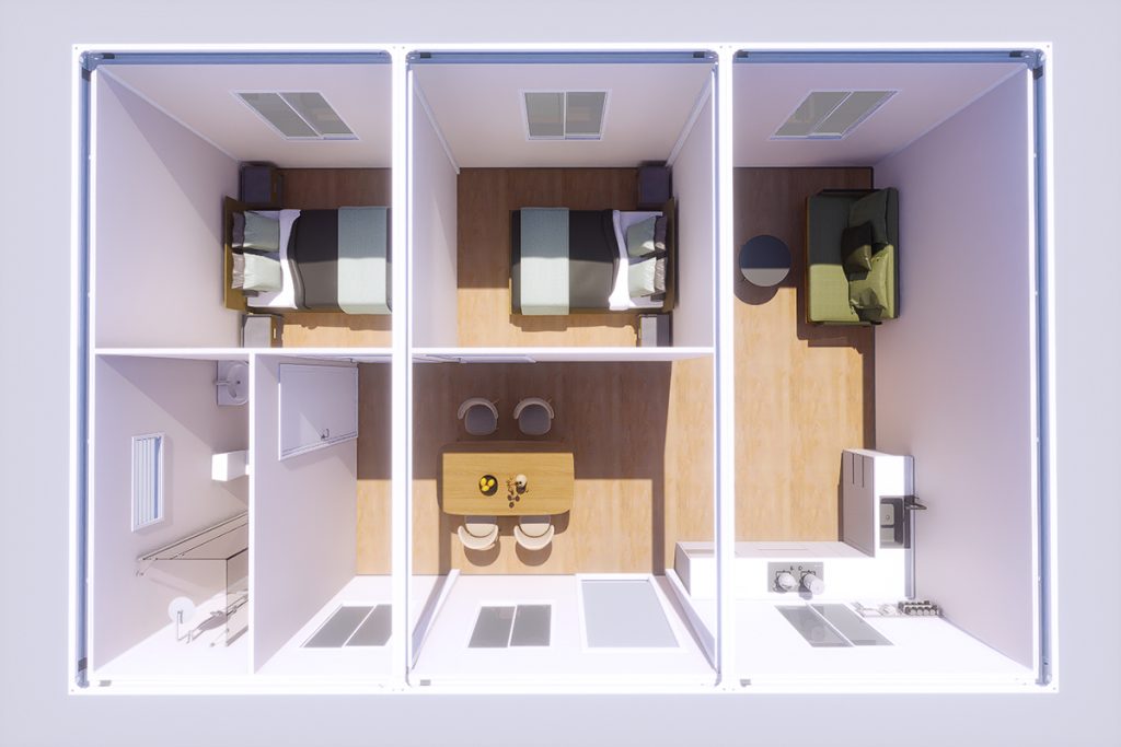 3 bedroom flat pack homes