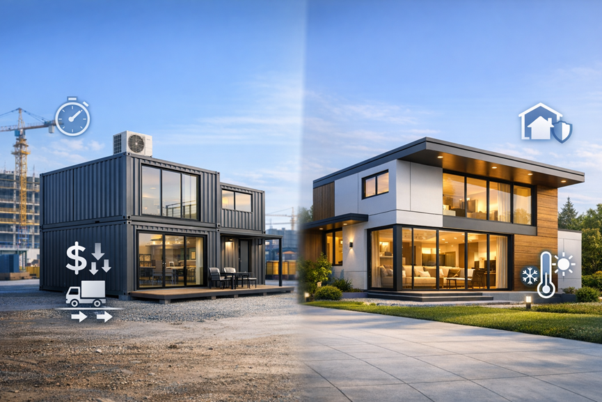 What Is the Difference Between a Container House and a Prefab House?