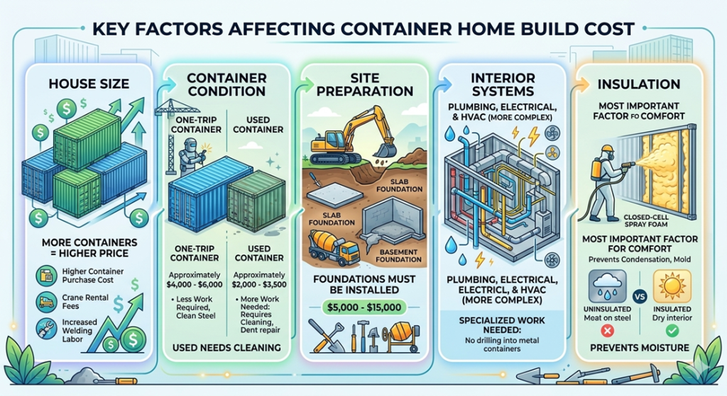 KEY FACTORS AFFECTING CONTAINER HOME BUILD COST