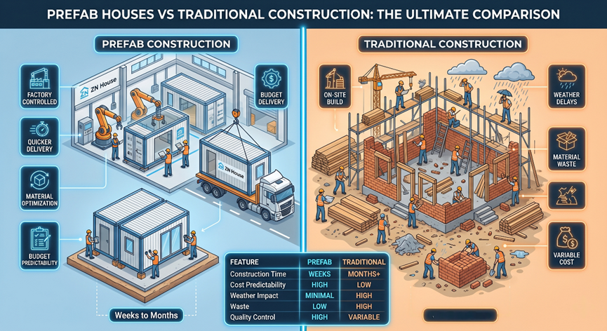 PREFAB HOUSES VS TRADITIONALCONSTRUCTION: THE ULTIMATE COMPARISON