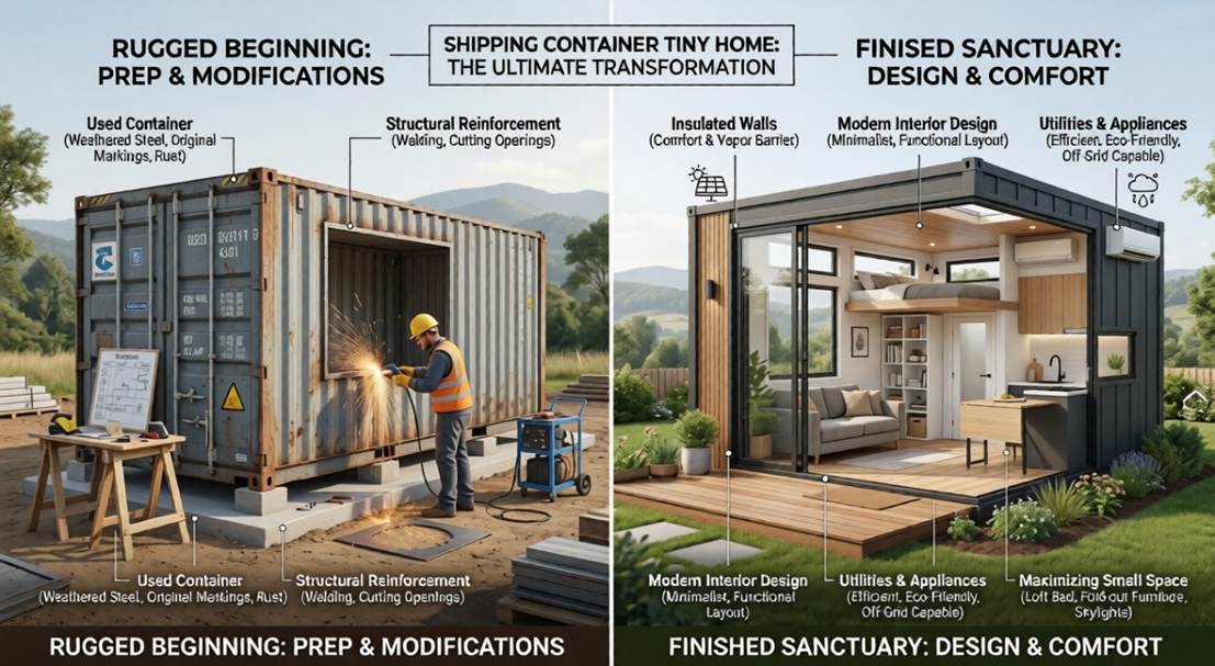 How to Build a Tiny House from a Shipping Container: A Complete Guide ...