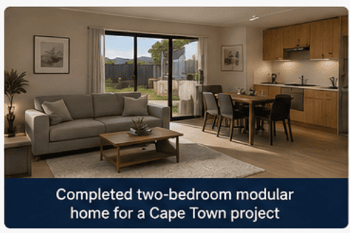 Completed two-bedroom modular home