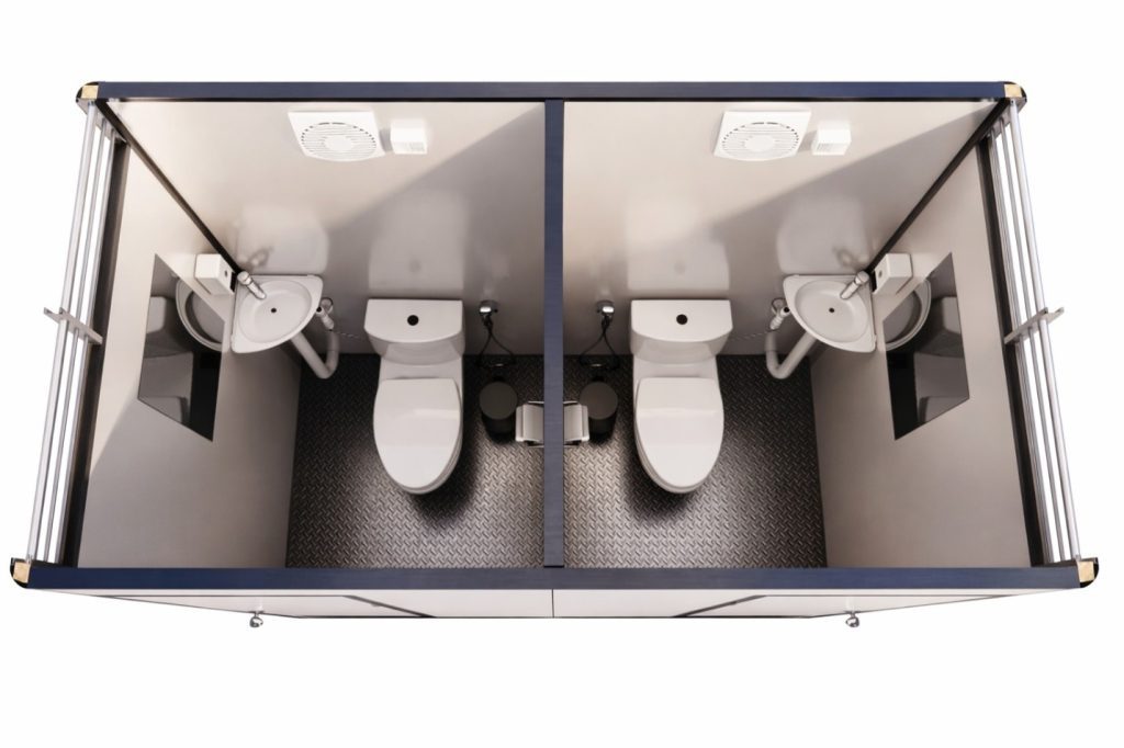 Internal structure of a prefabricated toilet