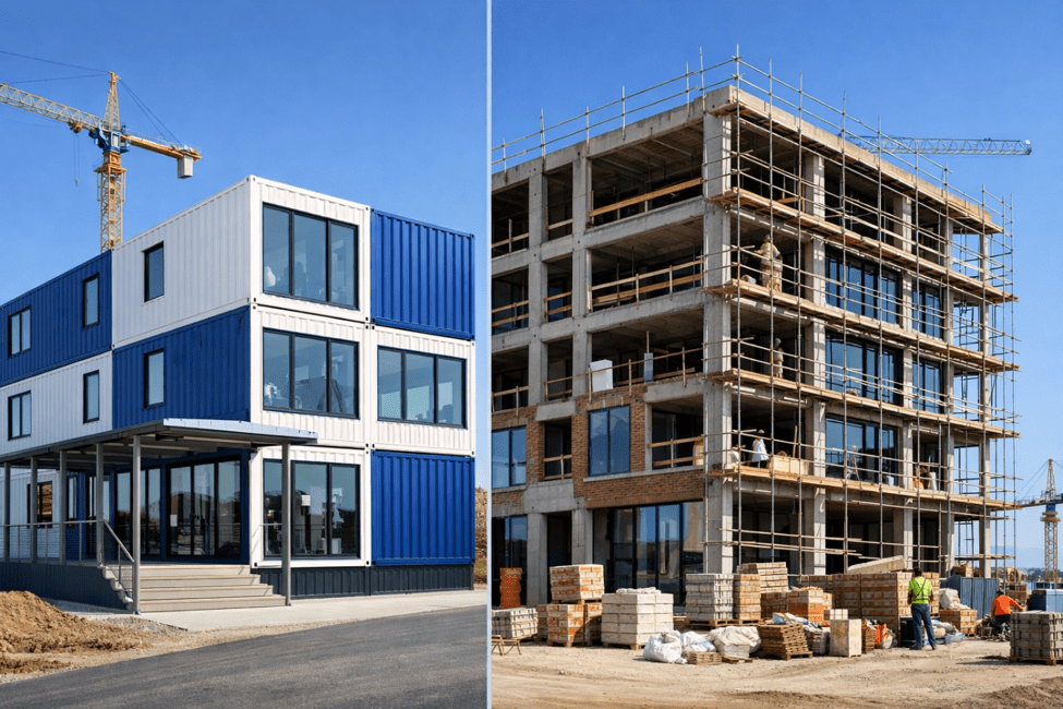 Container Office vs Traditional Office