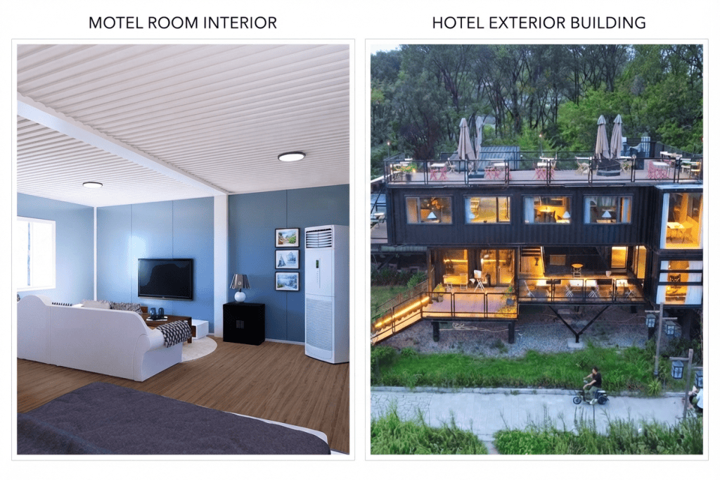 Container Motel vs Container Hotel