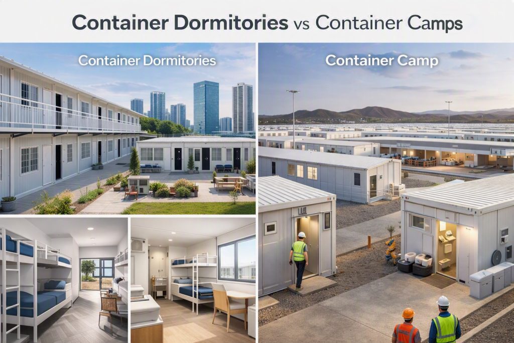 Container Camps vs Container Dormitory