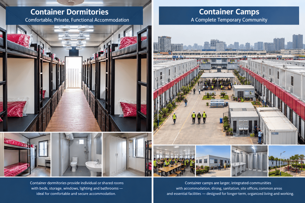 Container Camps vs Dormitories